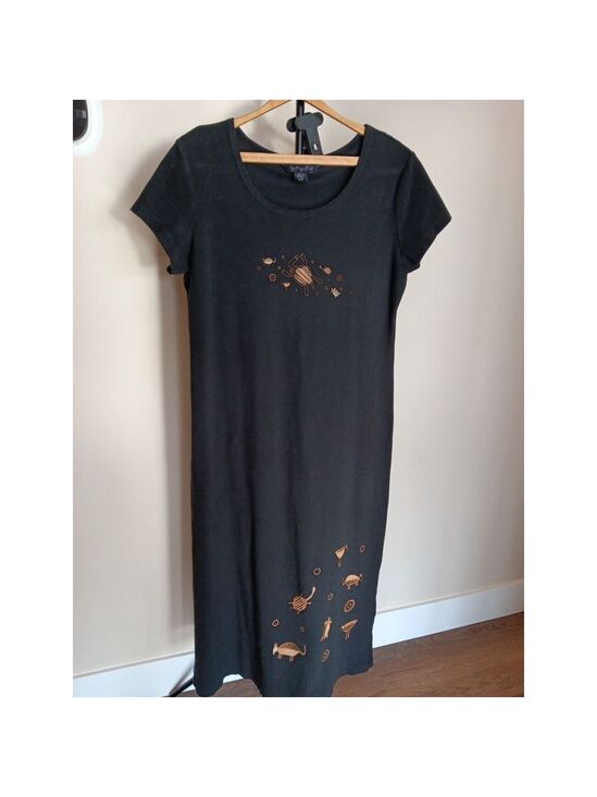 Bfofo Designs Dresses & Skirts - BFOFO Designs Dress Size S Black Short Sleeve Cotton Hieroglyphics Womens Canada